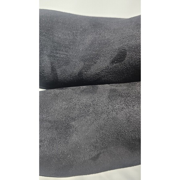 I Love Billy BettyBoo Black Faux Suede Knee High Winter Zip Tye Boots Sz 41 - Picture 3 of 16